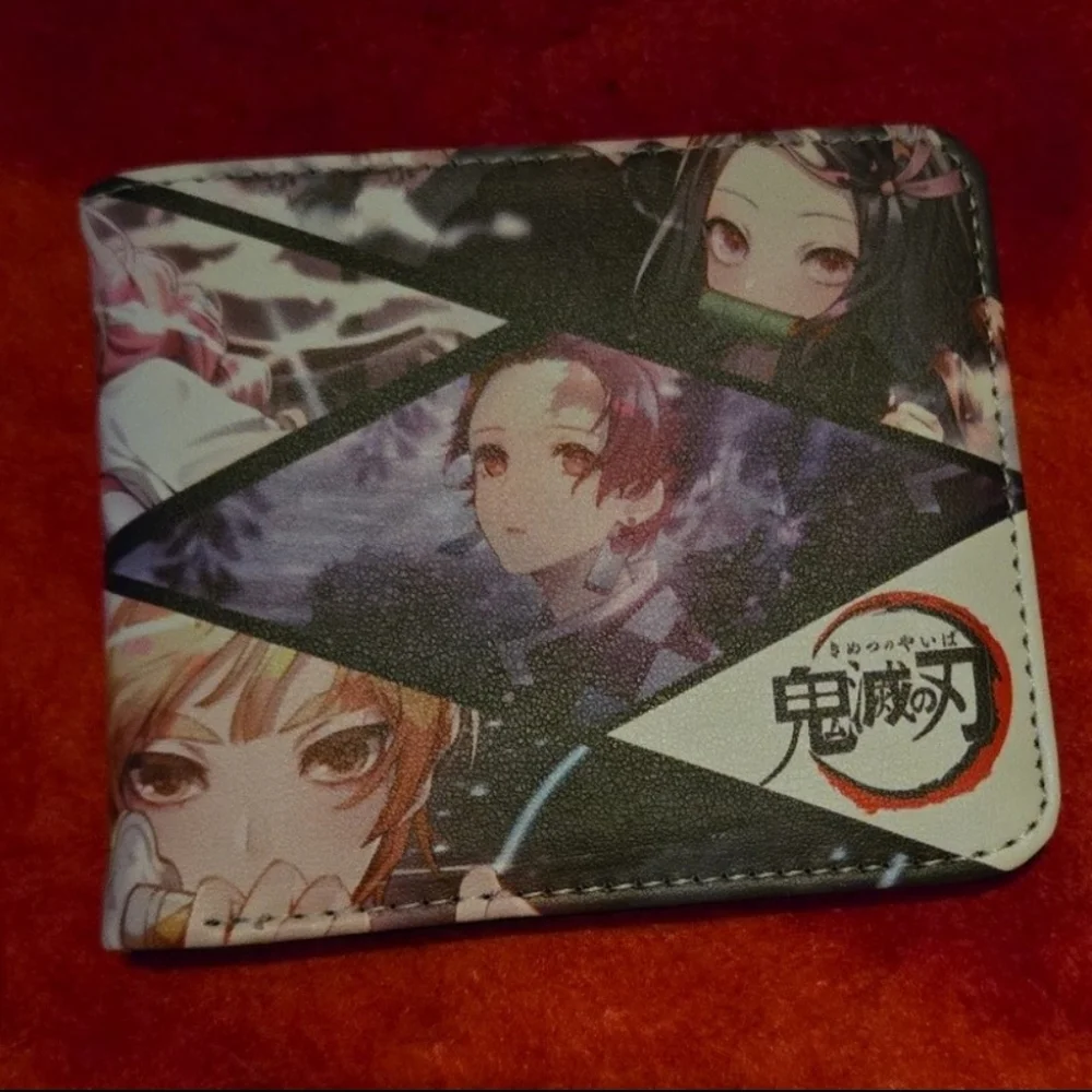 New demon slayer anime manga leather wallet
